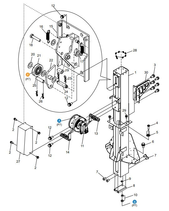 Mast 1 Assembly Parts-GBBAT3S4M