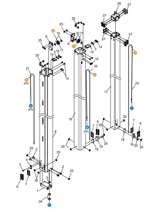 Mast 2 Assembly Parts-GBBAT3S4M
