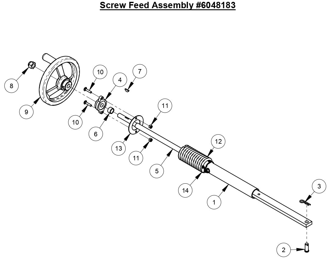 CC1300 XL Screw Feed Assembly