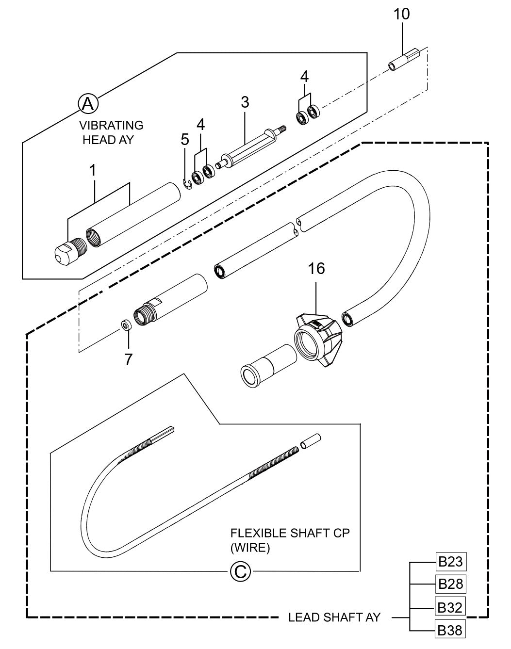 UM-Series Shaft Assembly Parts By Multiquip