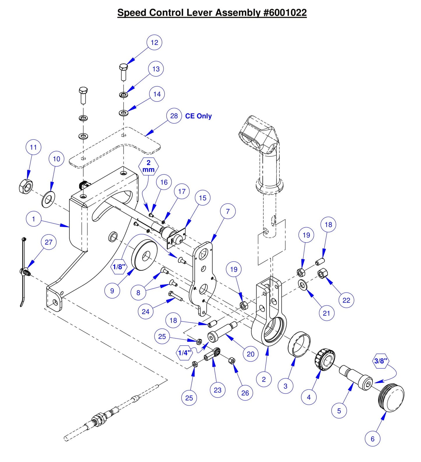 CC7574DK Speed Control Lever Assembly