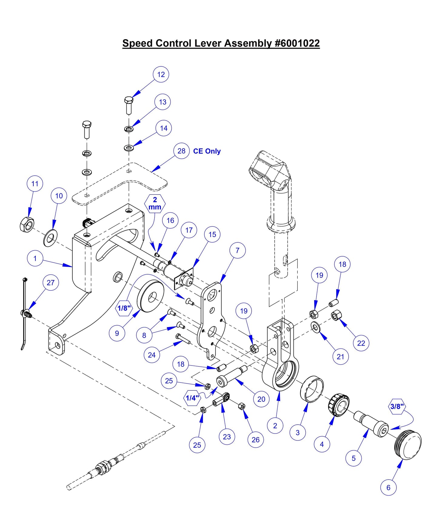 CC9074DK Speed Control Lever Assembly