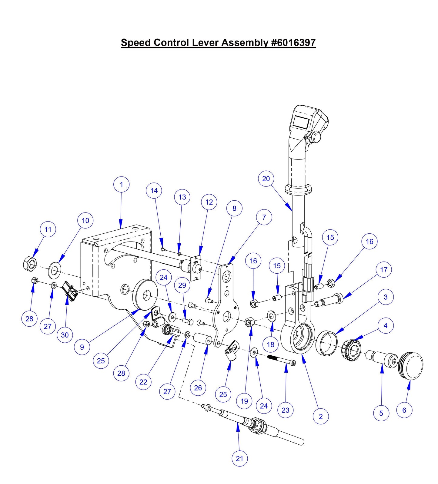 CC8574DD Speed Control Lever Assembly