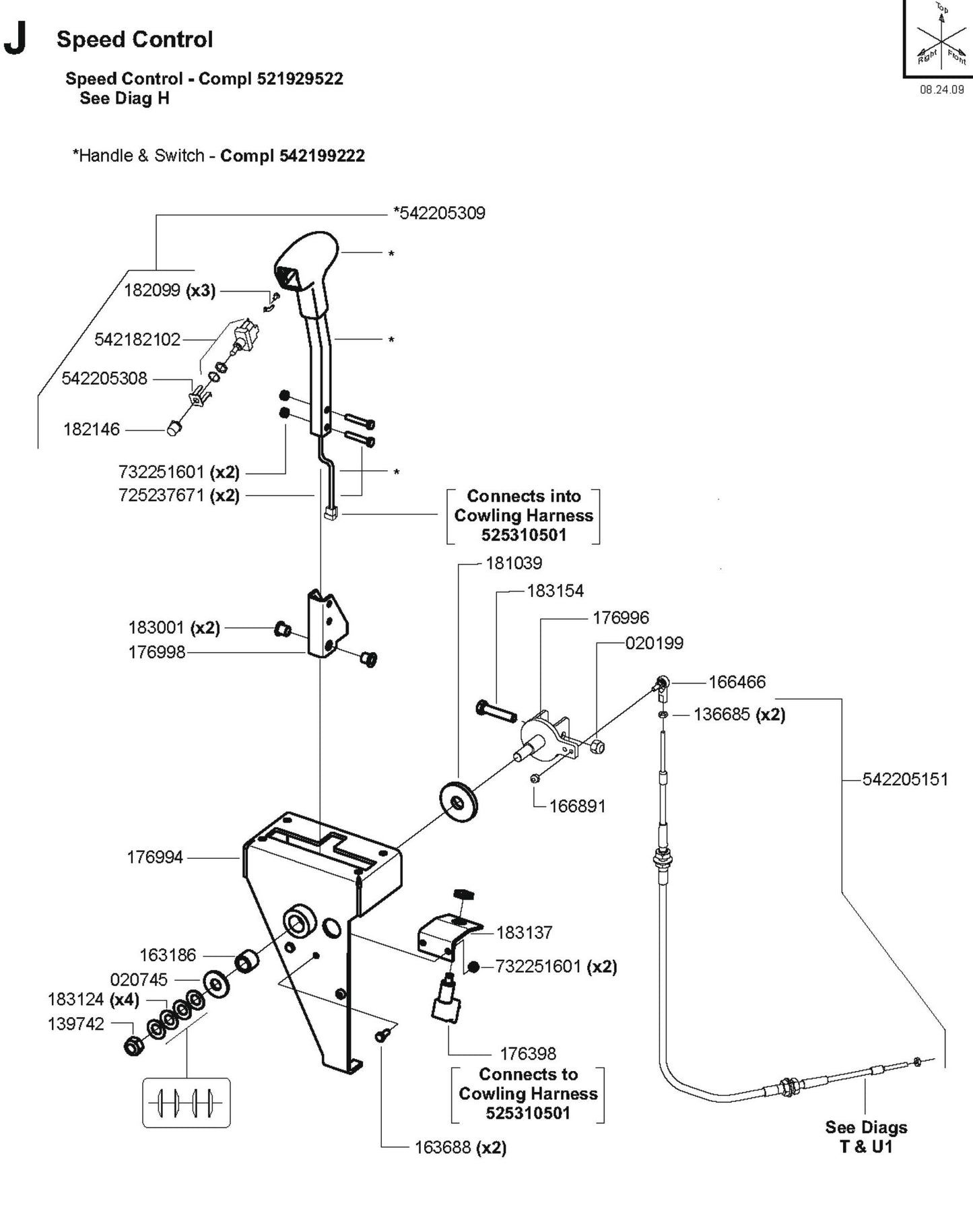 Speed Control Parts For FS6800D By Husqvarna