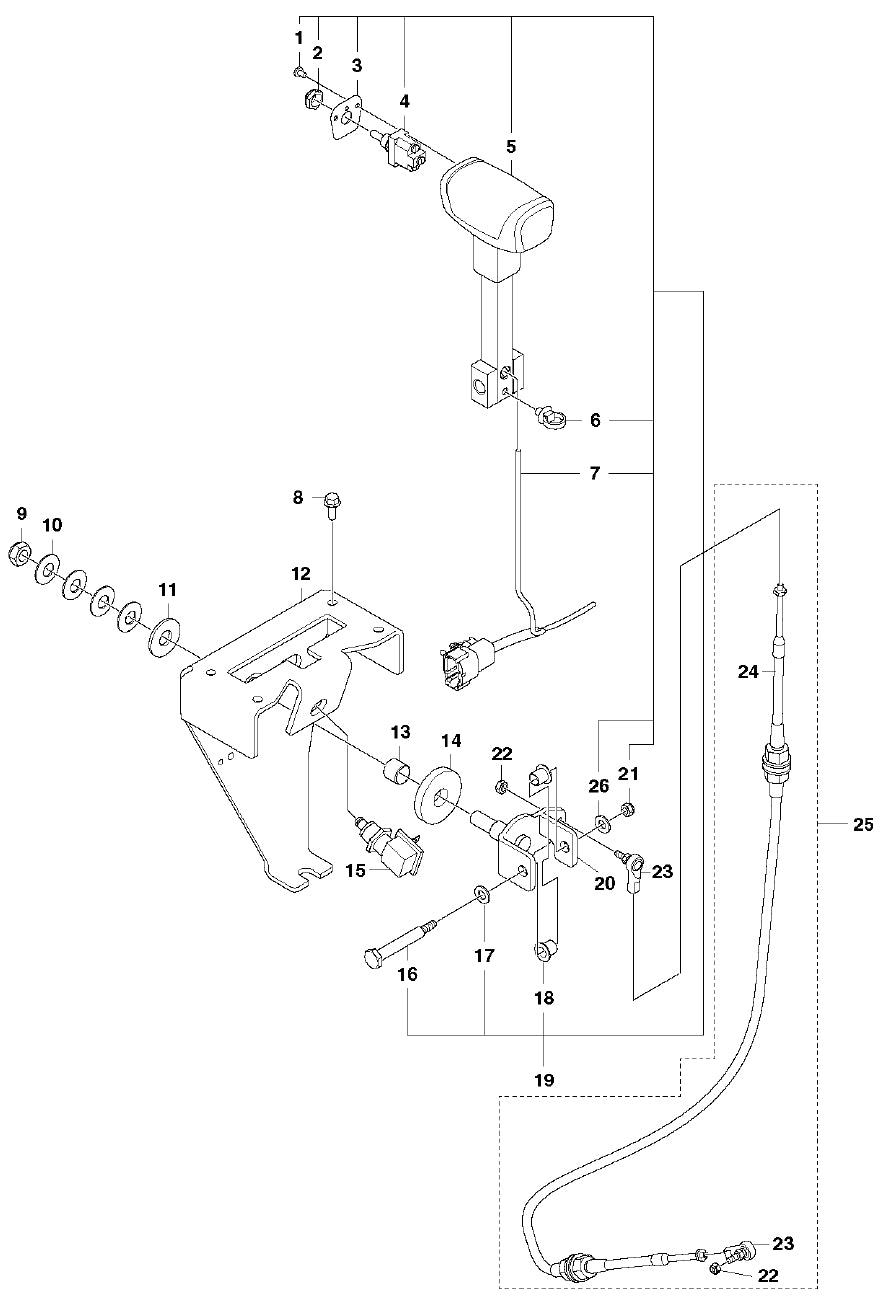 FS3500 Speed Control Assembly Parts by Husqvarna