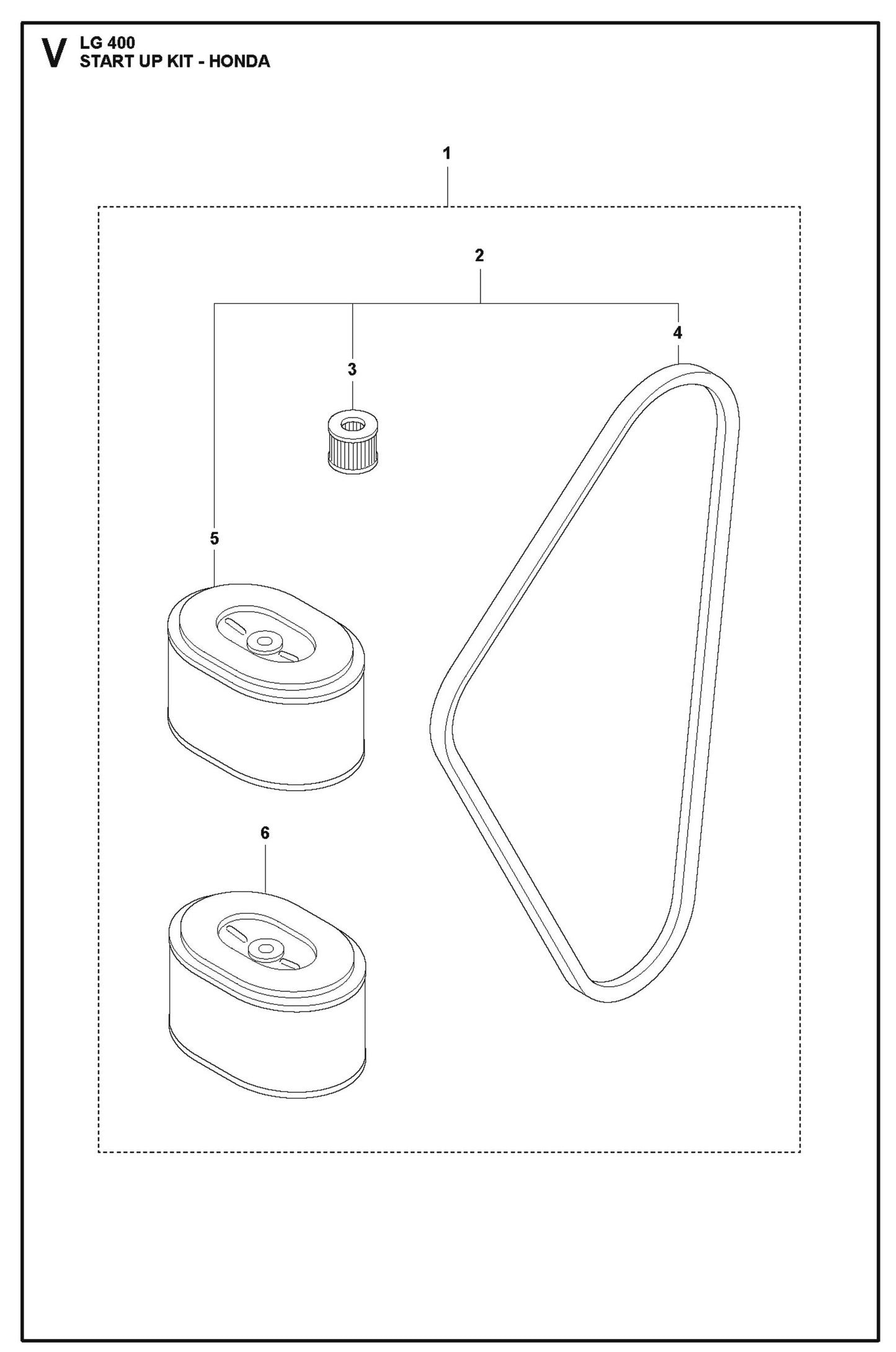 Start Up Kit - Honda Parts For LG 400 Diesel By Husqvarna