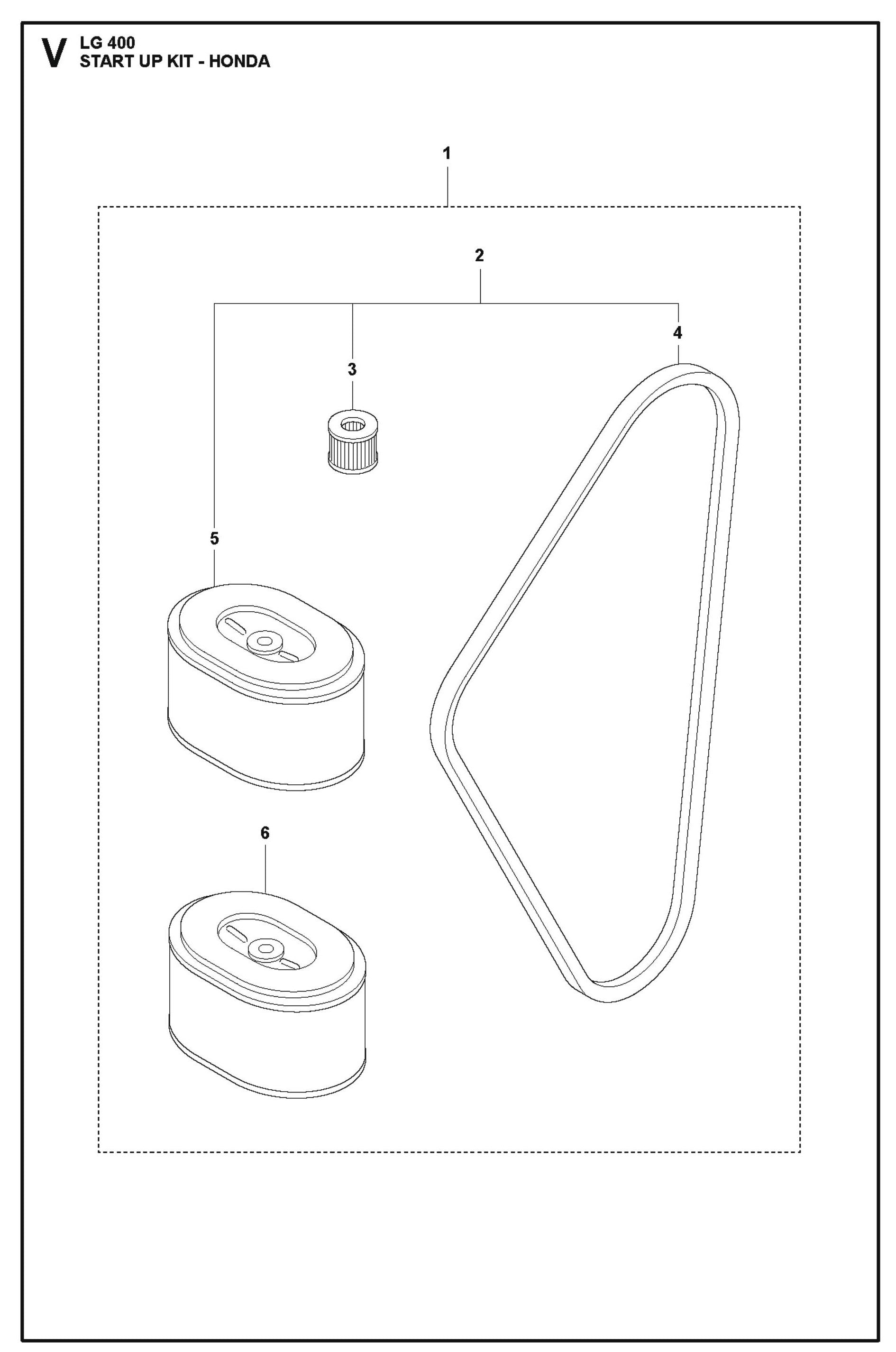 Start Up Kit - Honda Parts For LG 400 Diesel By Husqvarna