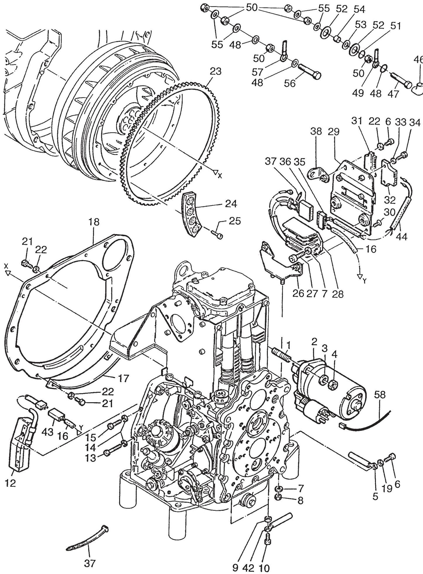 MVH502DSB HATZ 1D81S Engine Starter/Alternator Assembly Parts