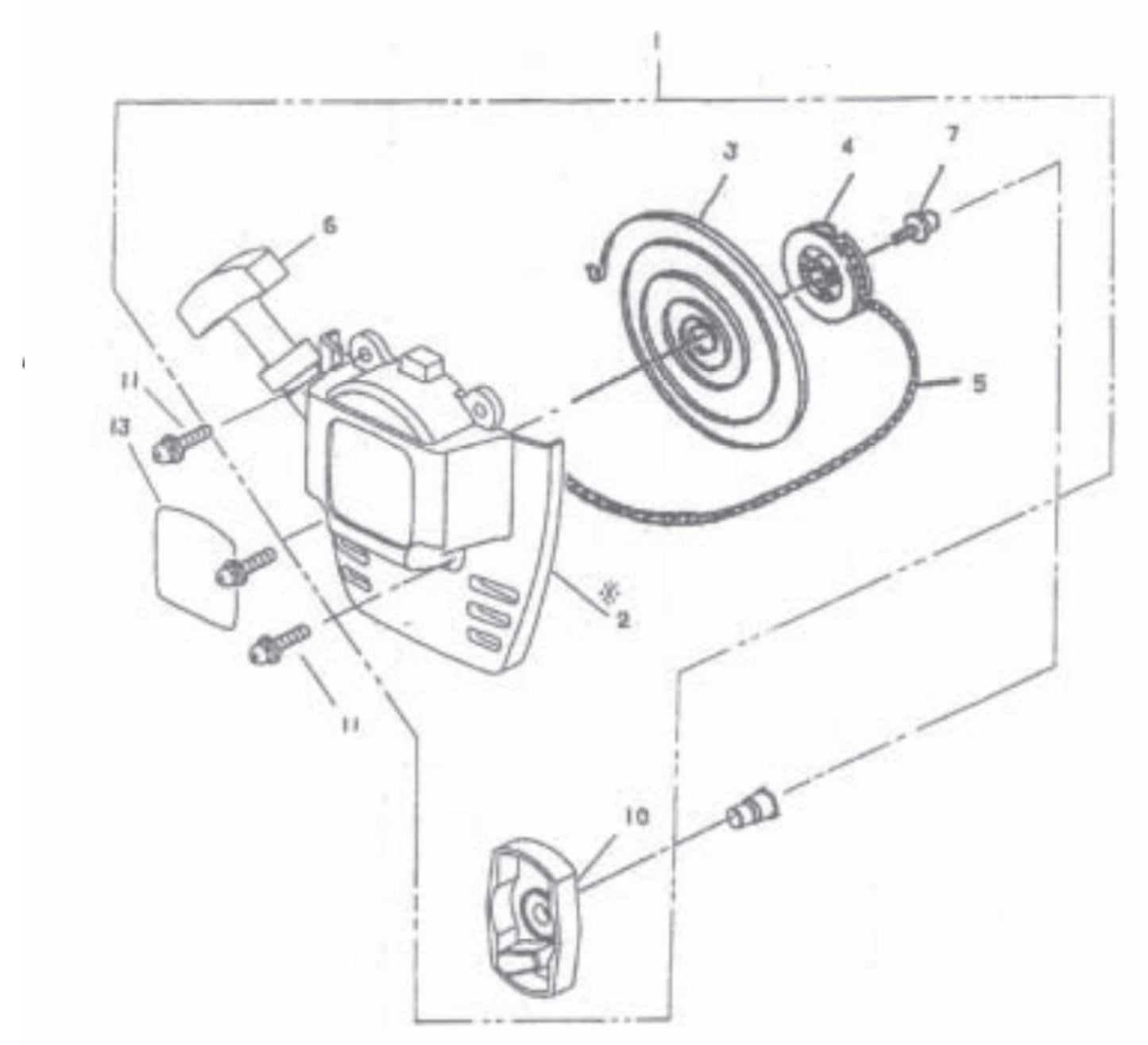 Starter Assembly Parts For EZ Vibe Concrete Vibrator Motors By Wyco