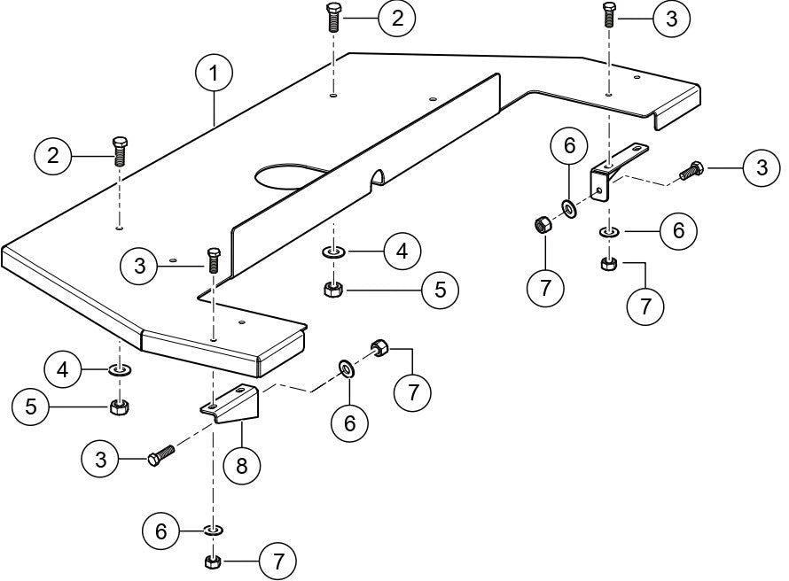 Step Plate Assembly Parts For MLT25 Light Tower By Multiquip