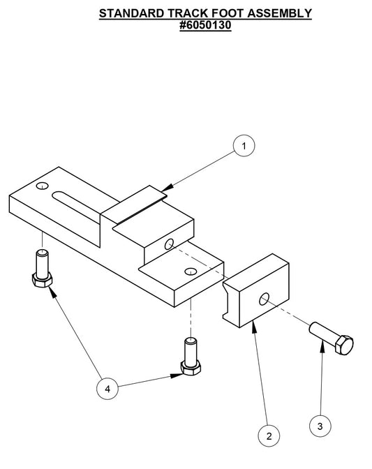 CC1600 Standard Track Foot Assembly