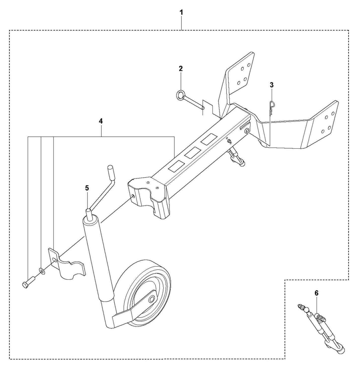 PG 830 RC Support Wheel Assembly Parts by Husqvarna