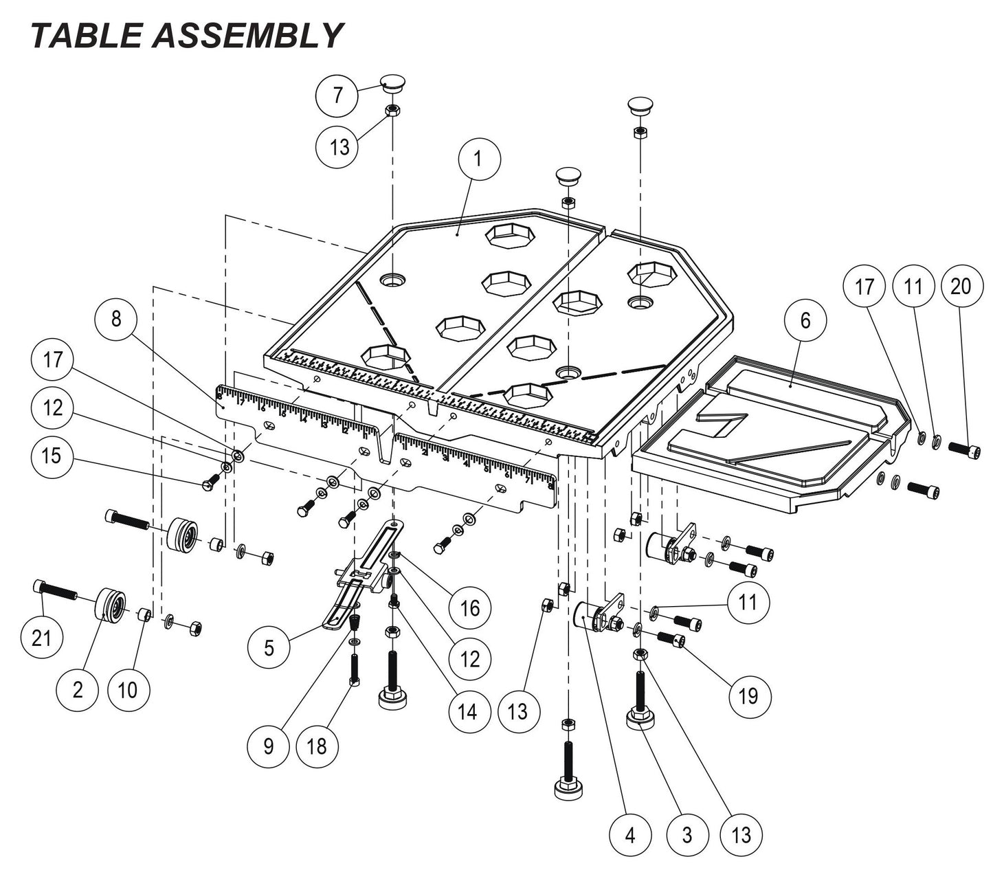 CC1000T Table Assembly