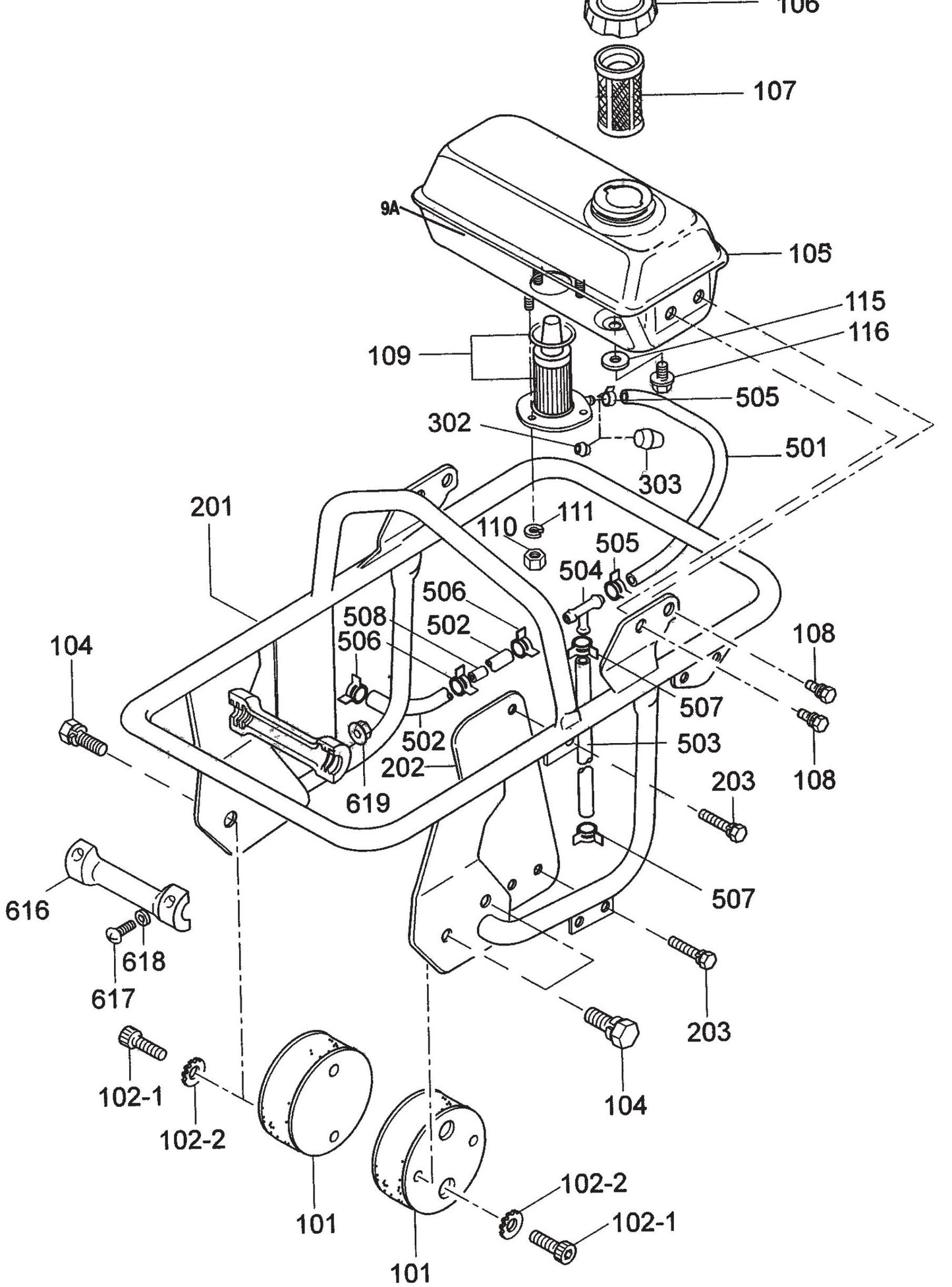 MT86D2 Tank And Handle Assembly Parts