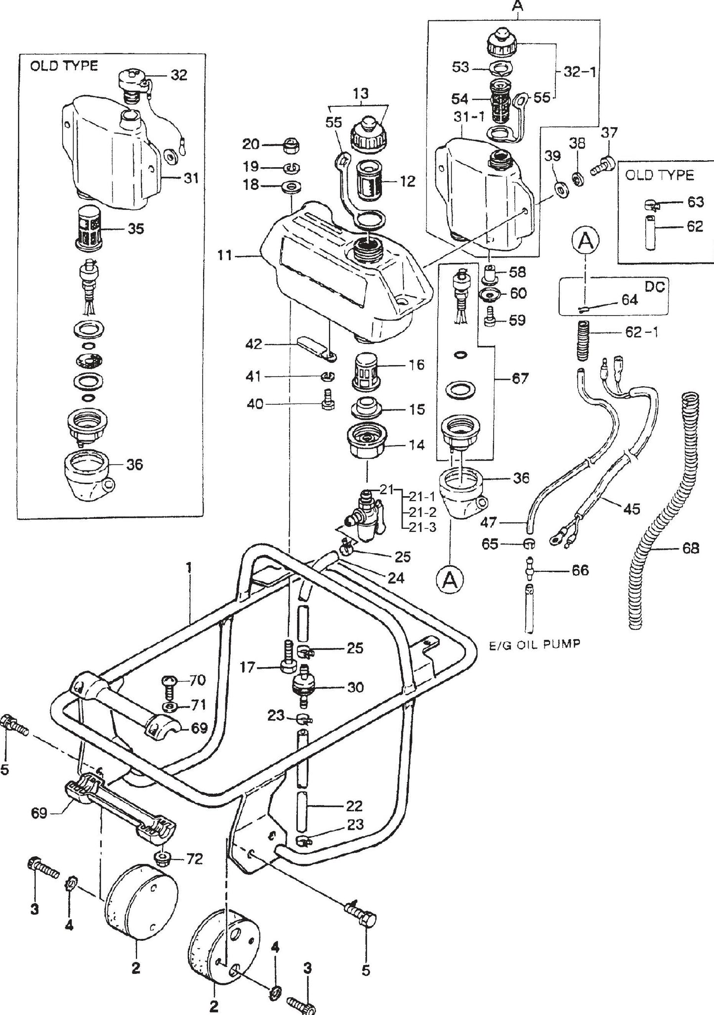 MT75HS Tank And Handle Assembly Parts