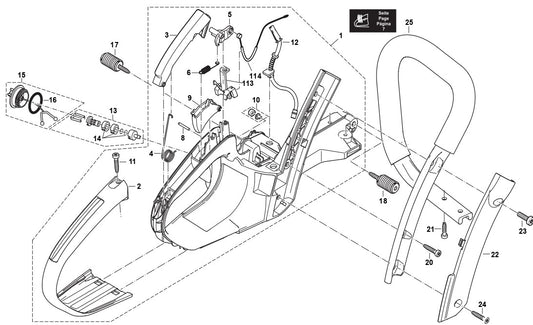 Tank Handle Assembly Parts For EA5000PRFL, EA5001PREG, EA5001PREL, EA5000PREG, EA5000PREL, EA5000PRGG Gas Chain Saw By Makita