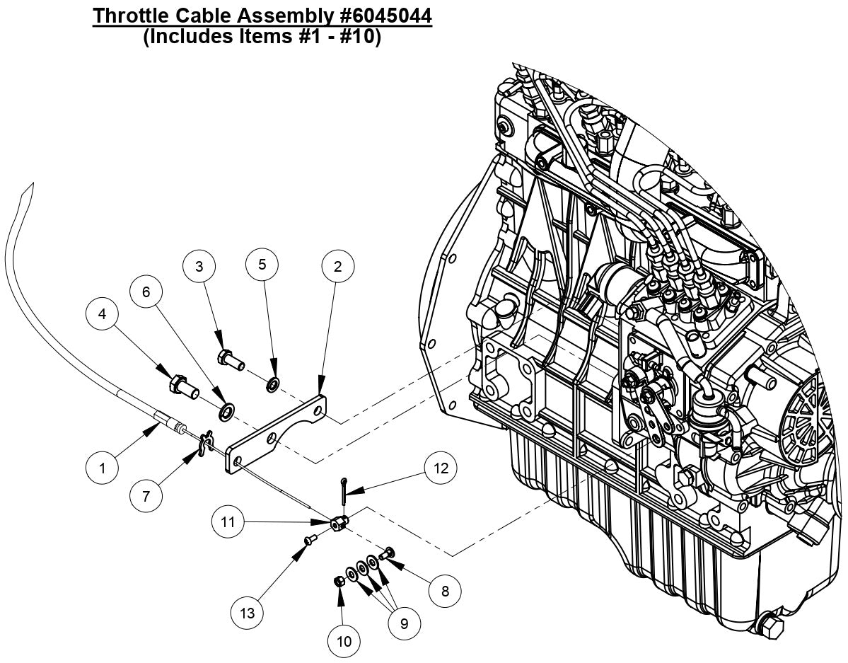 CC4144D Throttle Cable Assembly
