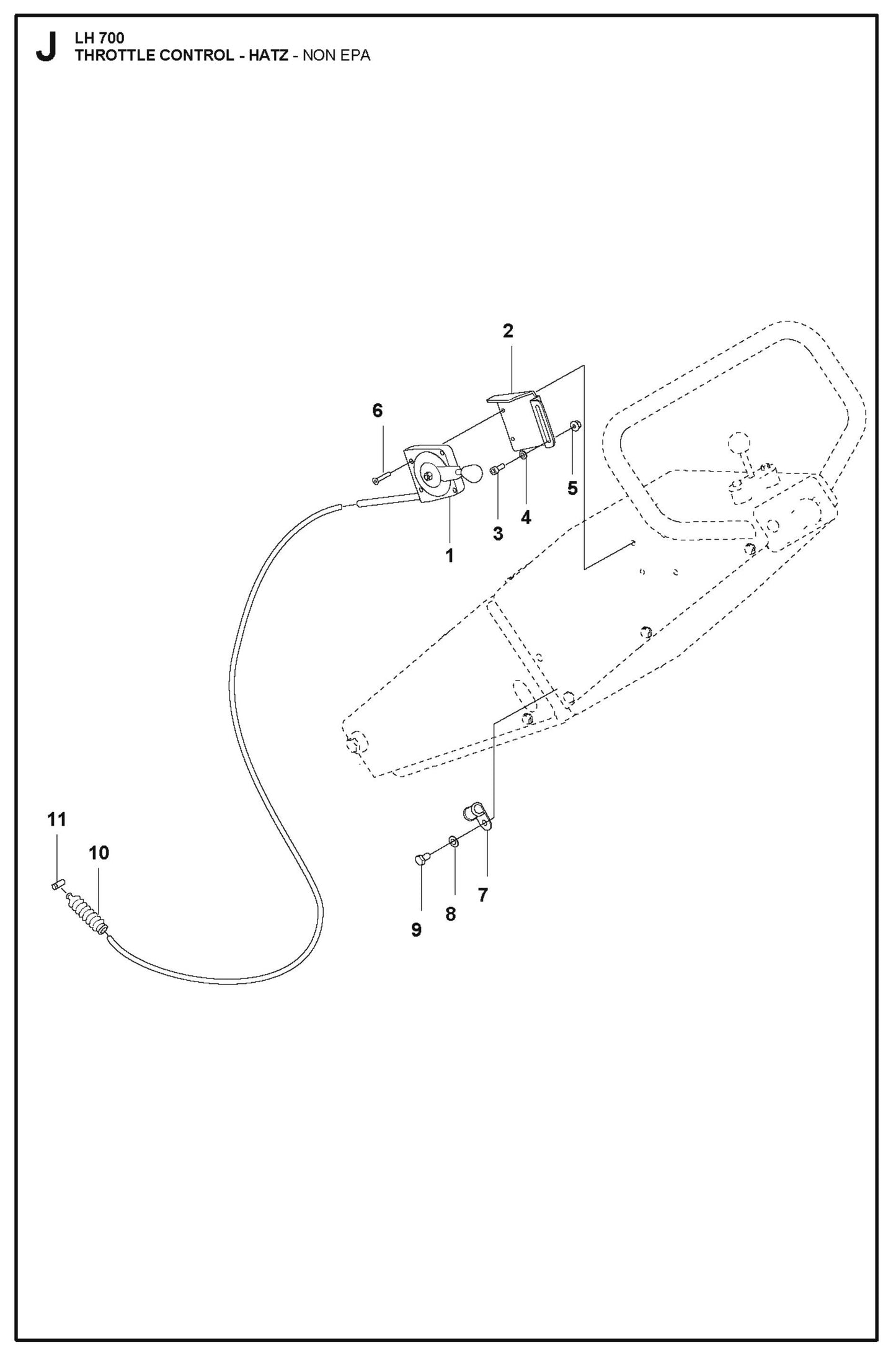 Throttle Control - Hatz - NON EPA Parts For LH 700 By Husqvarna