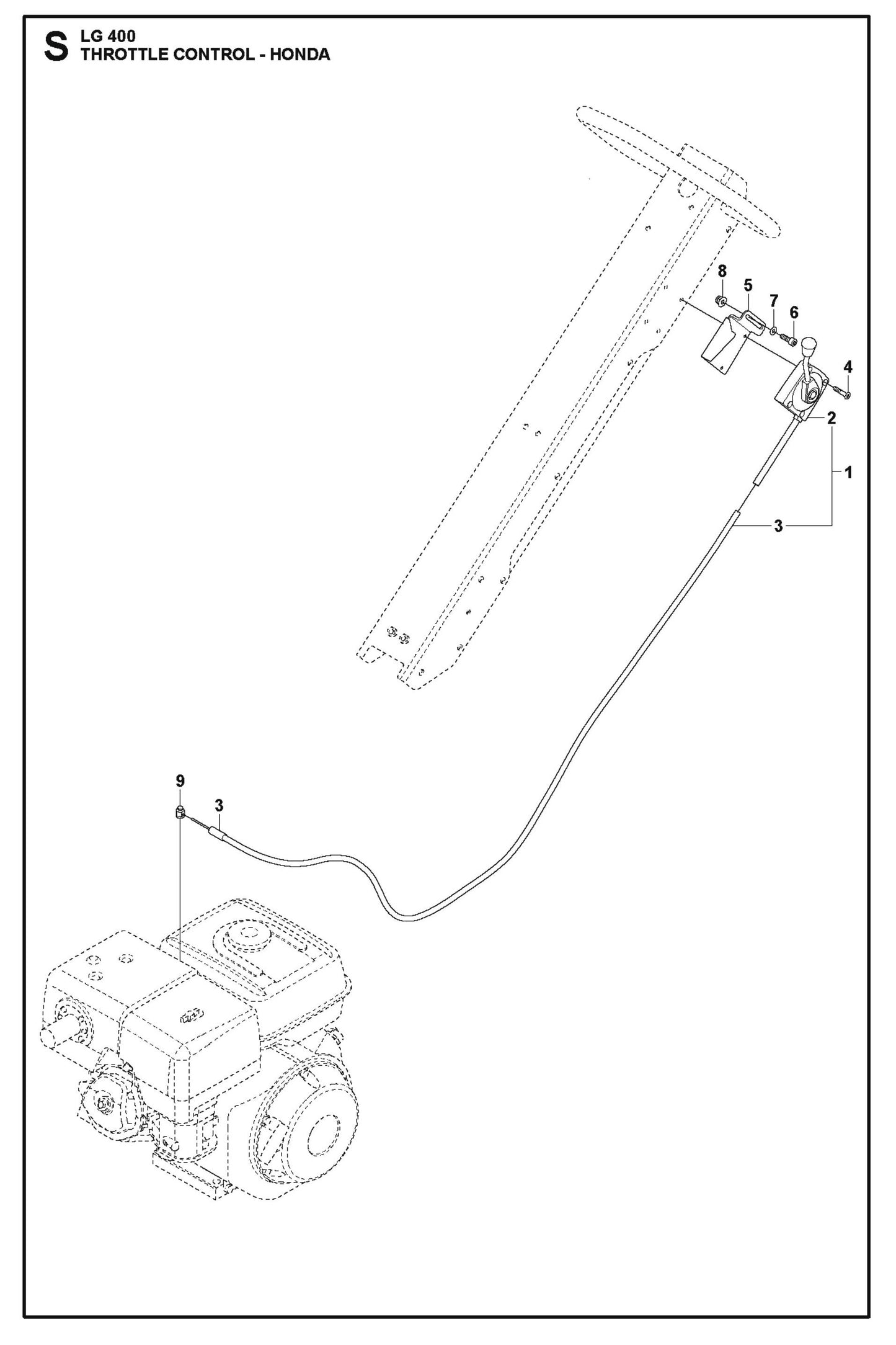 Throttle Control- Honda Parts For LG 400 Diesel By Husqvarna