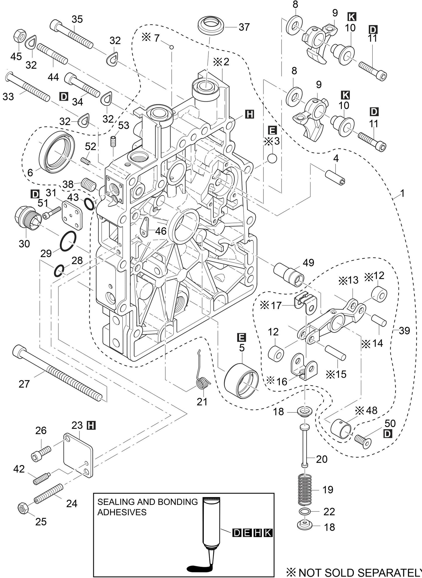 MVH308DZ HATZ 1B30 Engine Timing Cover Assembly Parts
