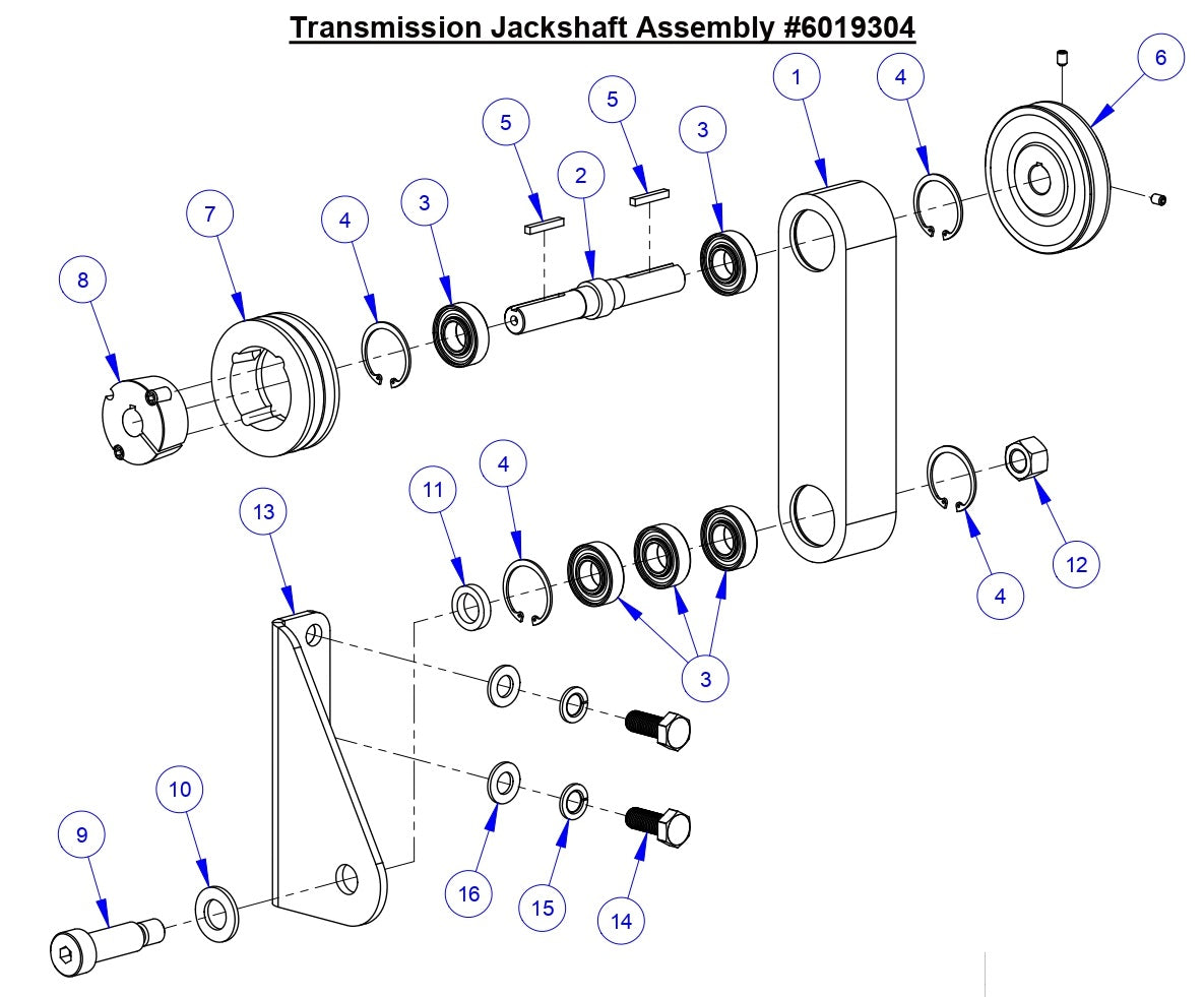 CC6561 Transmission Jackshaft Assembly