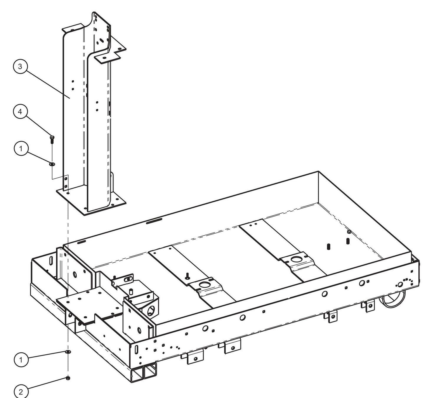 CE V-Series Night Lite Pro II Tower Pedestal Parts By Allmand