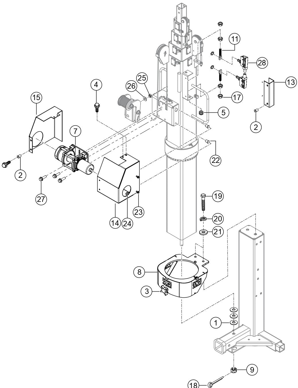 Tower Assembly Parts For LT6KV Light Tower By Multiquip