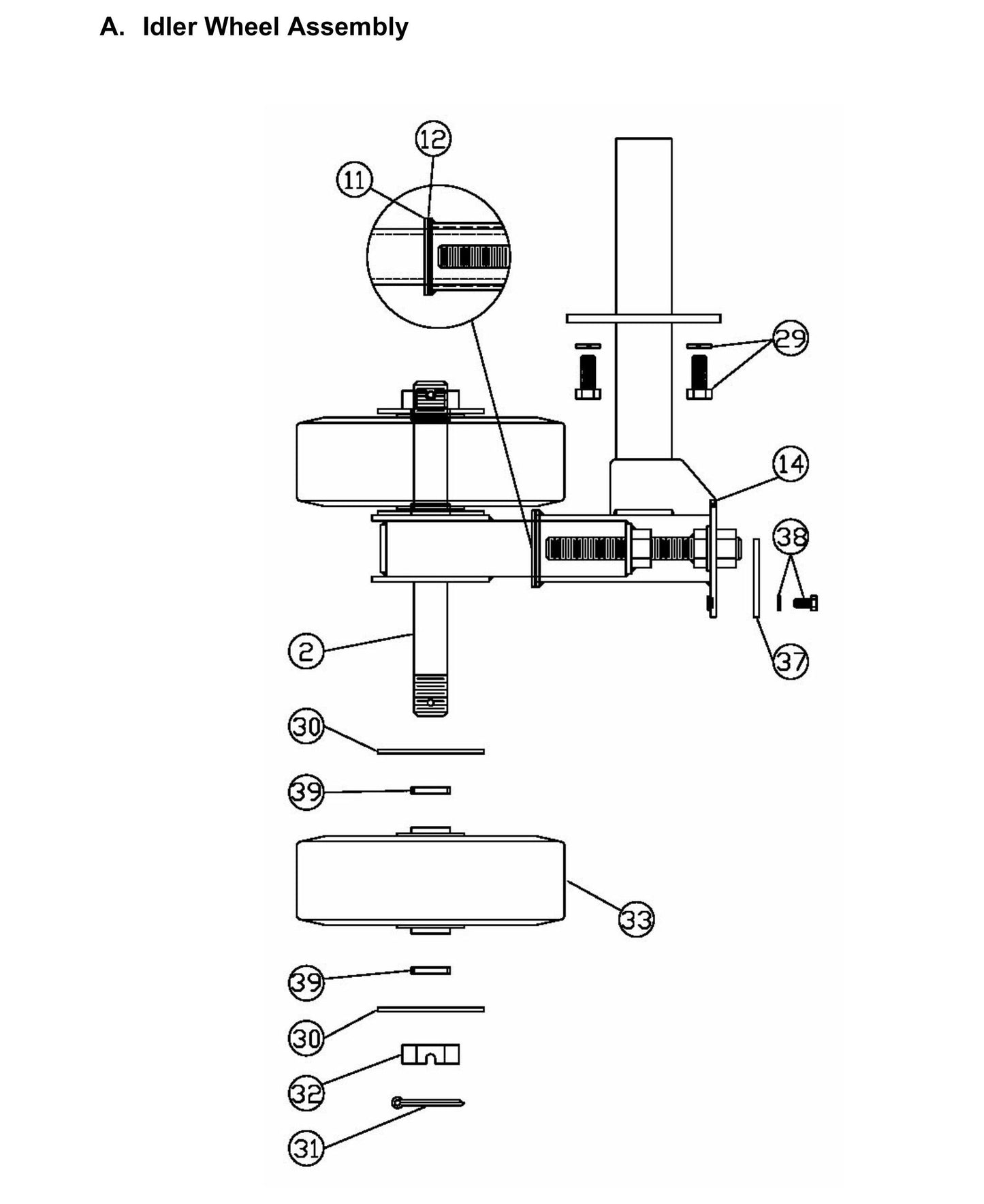 MB-16 Track Assembly Diagram 1 Parts Listing Parts By Miller Curber