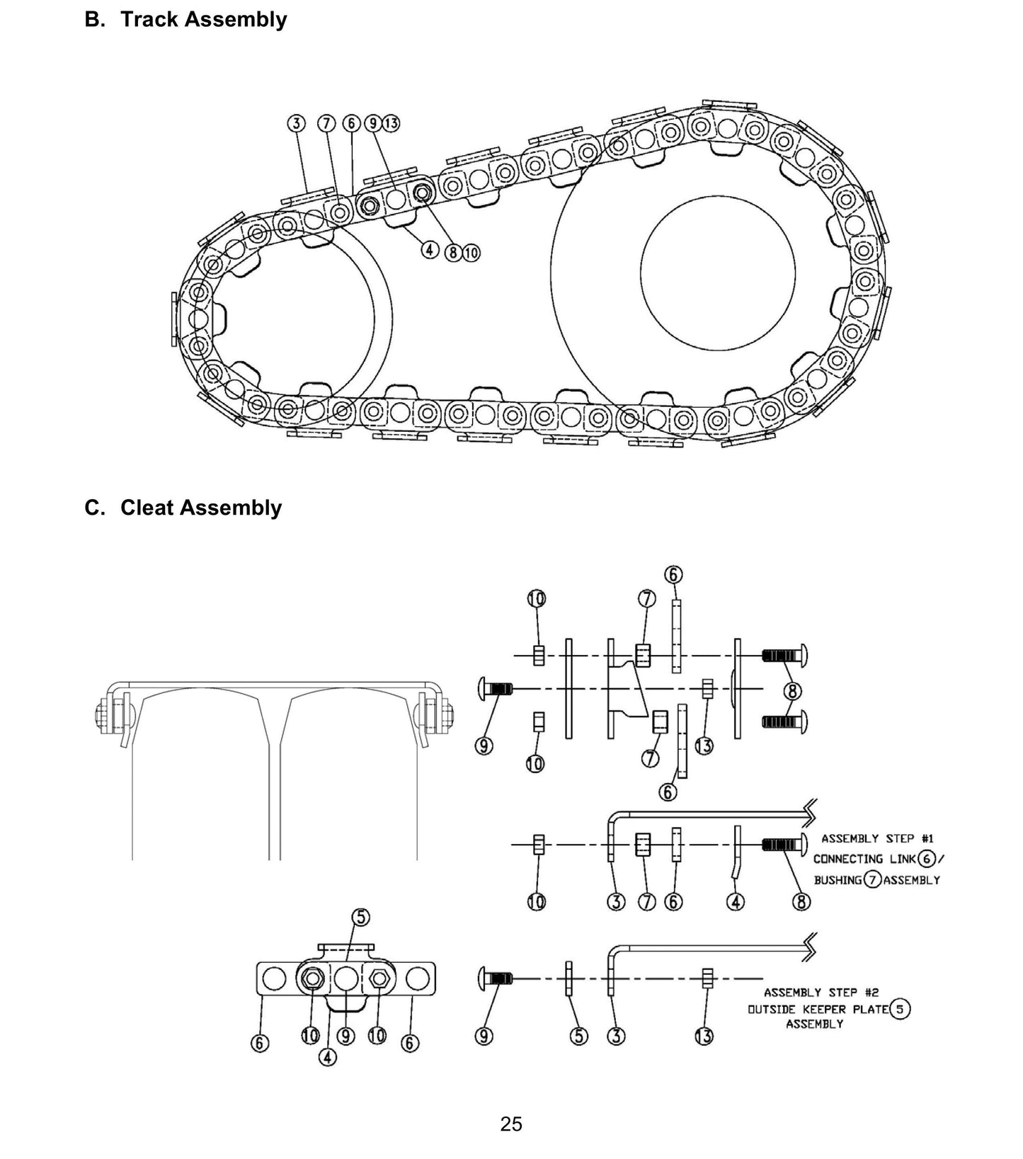 MB-16 Track Assembly Diagram 2 Parts Listing Parts By Miller Curber