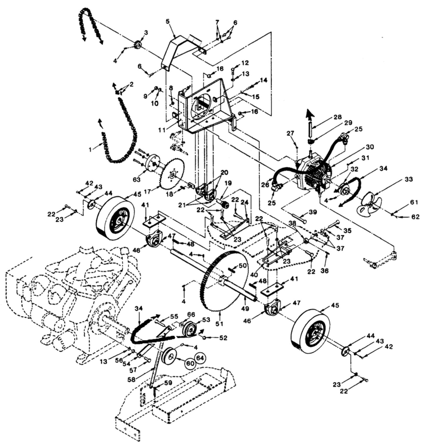 C65B Transmission And Rear Axle Drive Group Parts By Norton Clippers