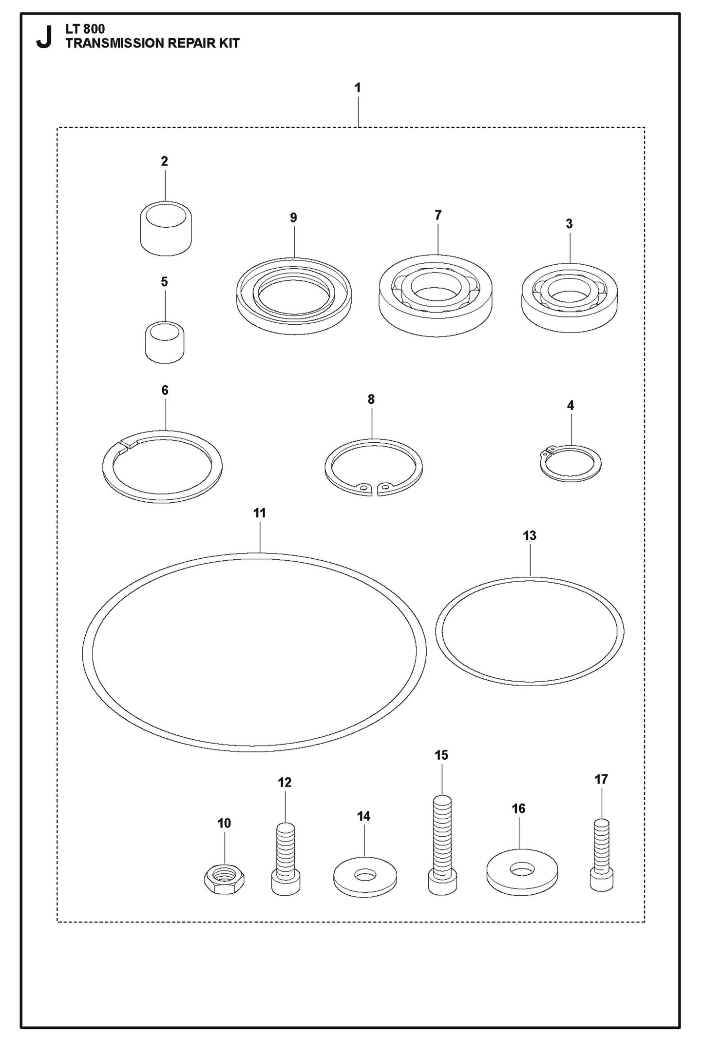 Transmission Engine Kit Parts For LT 800 Jack Rammer Parts By Husqvarna