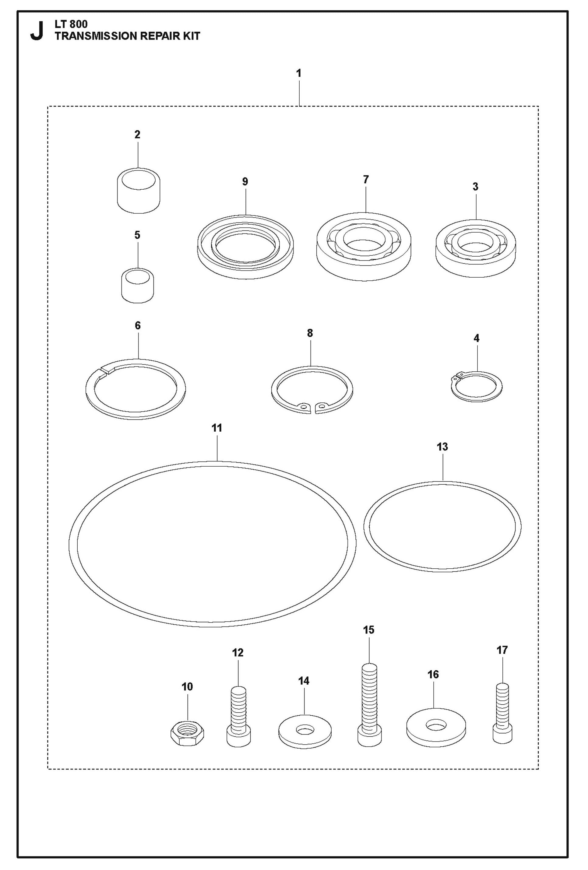 Transmission Engine Kit Parts For LT 800 Jack Rammer Parts By Husqvarna