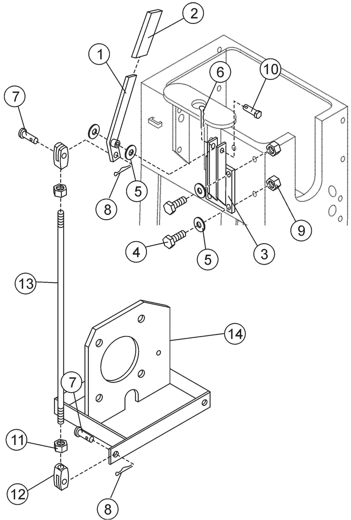 Hyd. Transmission Engage Lever Assembly Parts For SP2 13H20 S13H20 S20H20 By Multiquip
