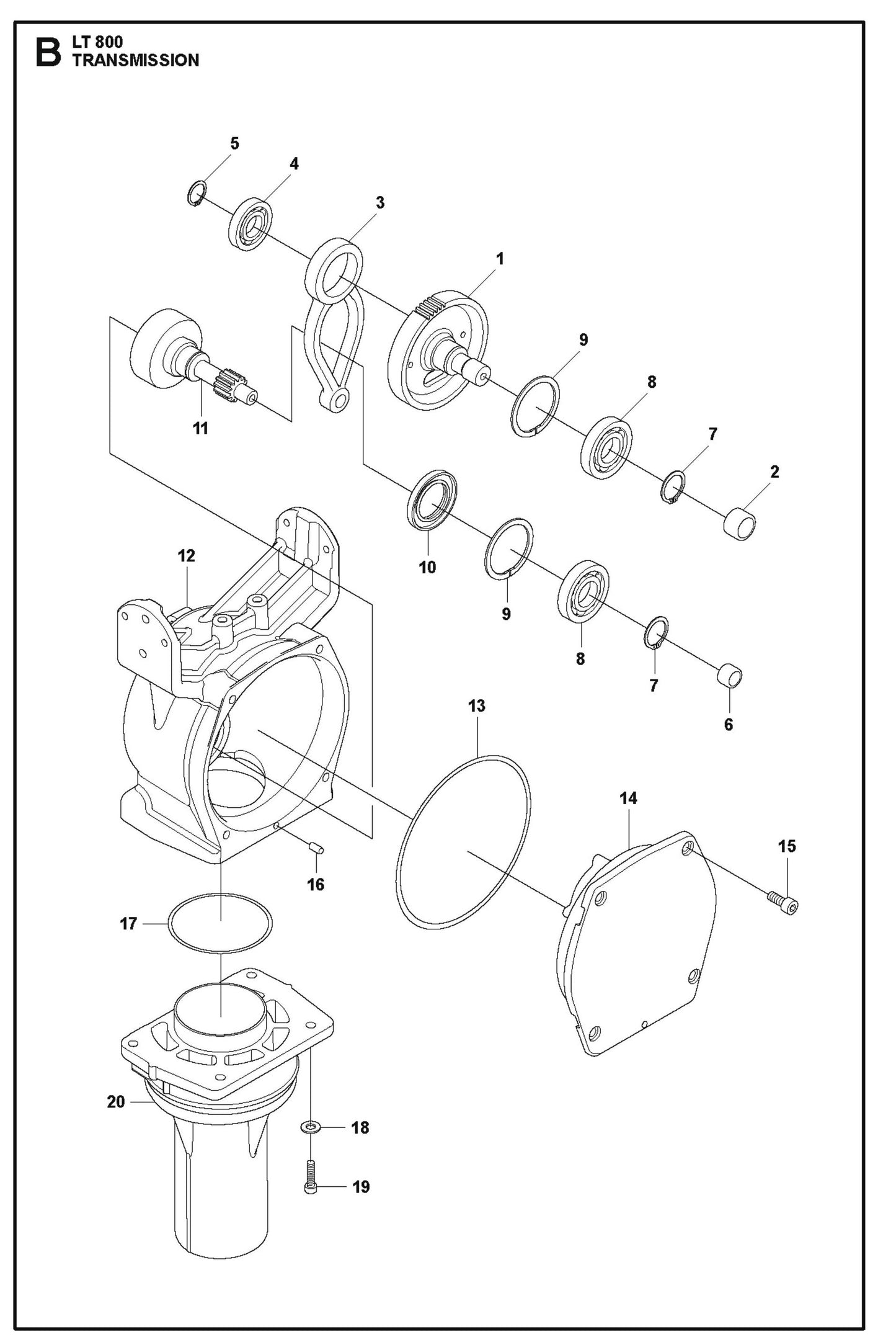 Transmission Parts For LT 800 Jumping Jack Rammers By Husqvarna