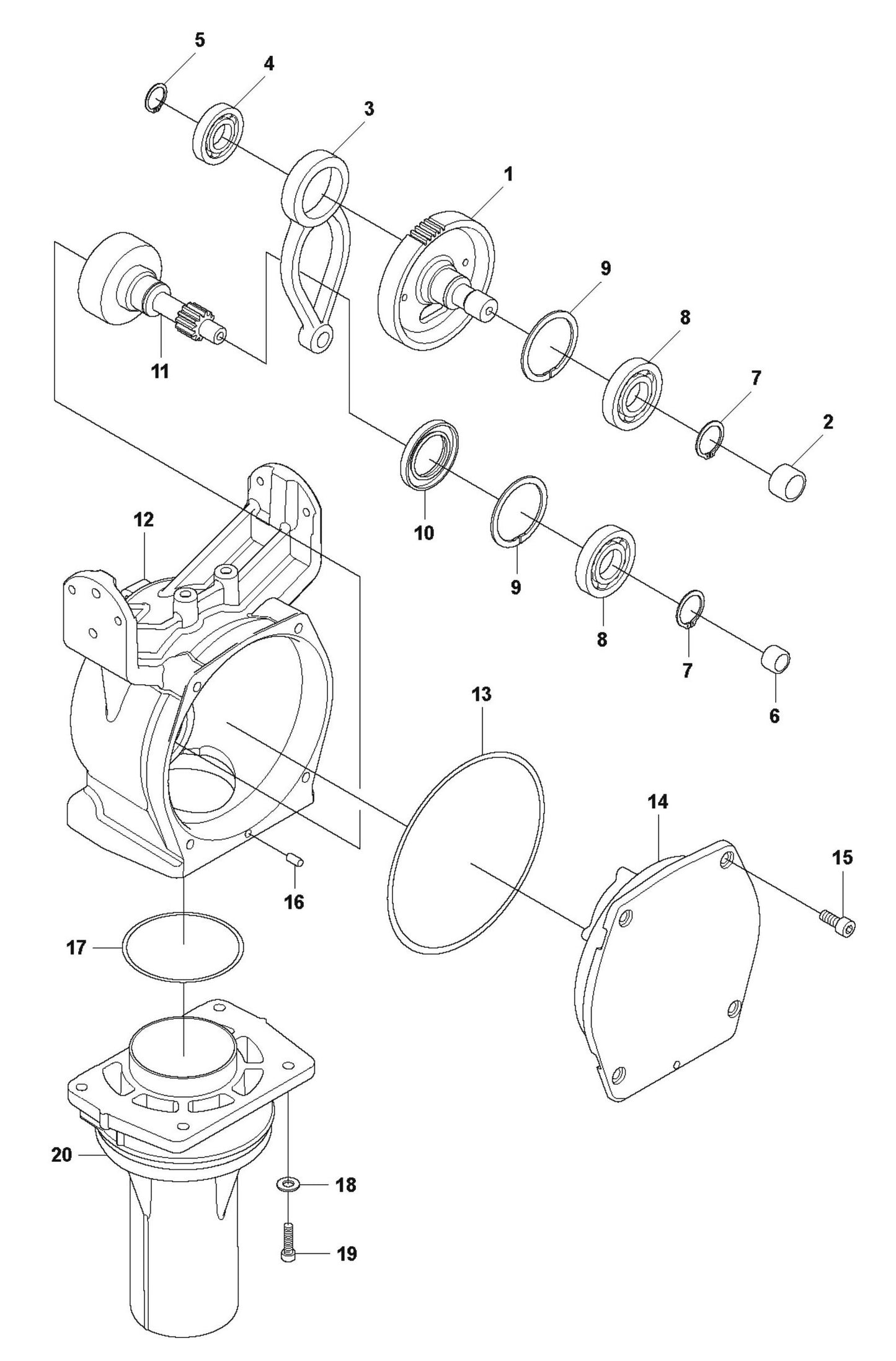 LT 800 Transmission Assembly Parts by Husqvarna