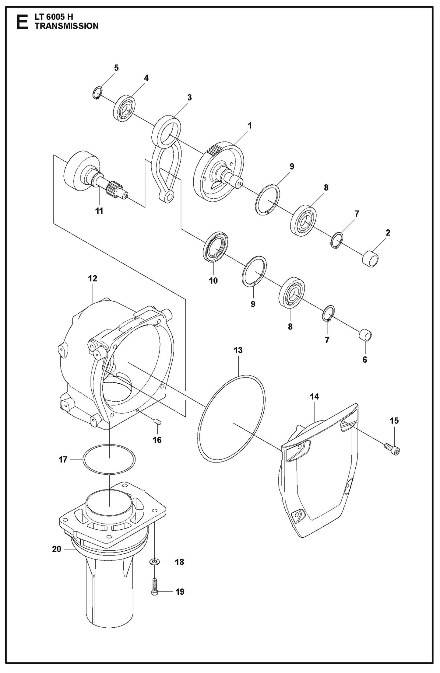 Transmission Parts For LT 6005 H - 967854503 Compaction Rammers By Husqvarna