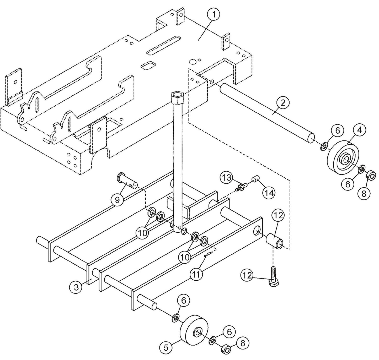 Undercarriage Assembly Parts For SP2 13H20 S13H20 S20H20 By Multiquip