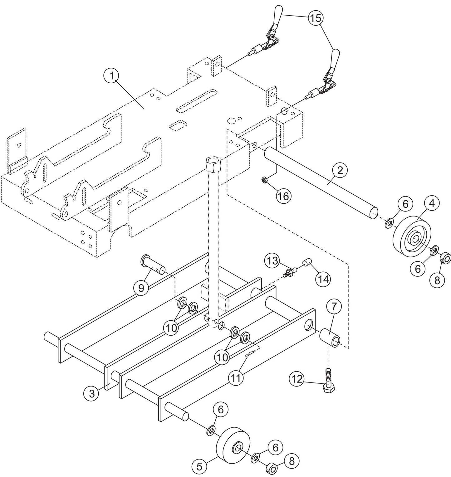 Undercarriage Assembly Parts For SP2 13H20A SP2 S20H20A By Multiquip