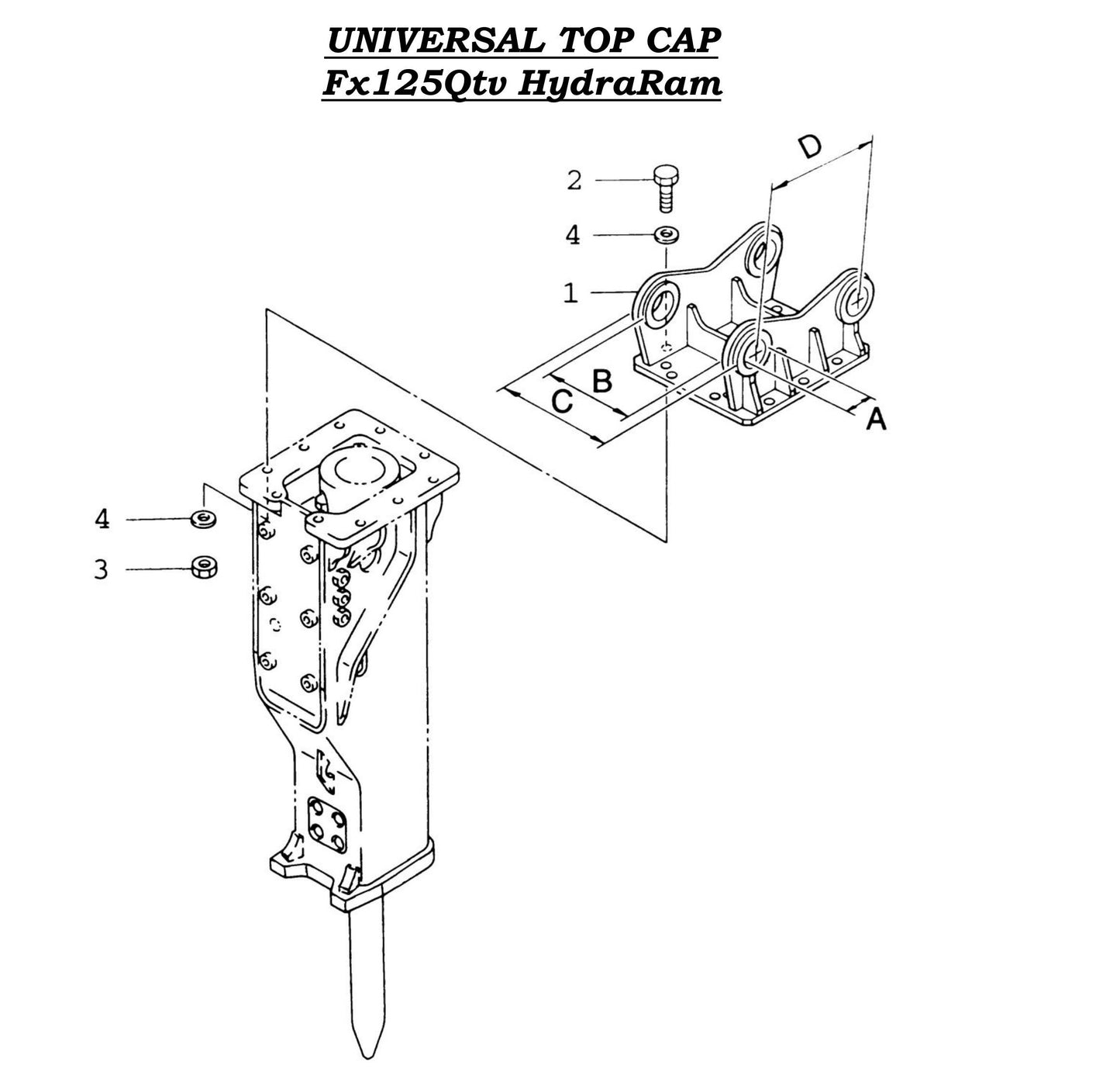 Universal Top Cap Fx125Qtv Hydraram