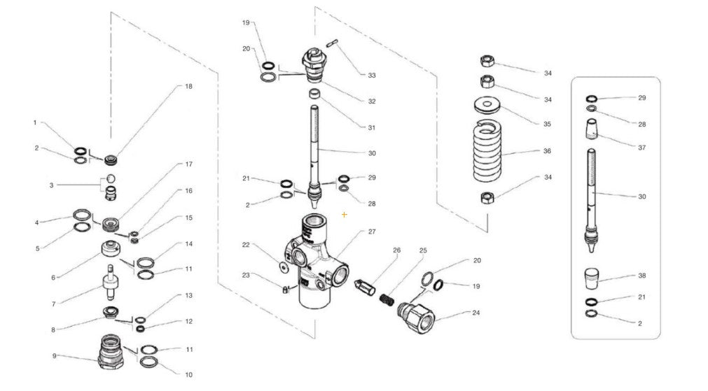 CWC-7004-4MGH Unloader Assembly Parts by MI-T-M