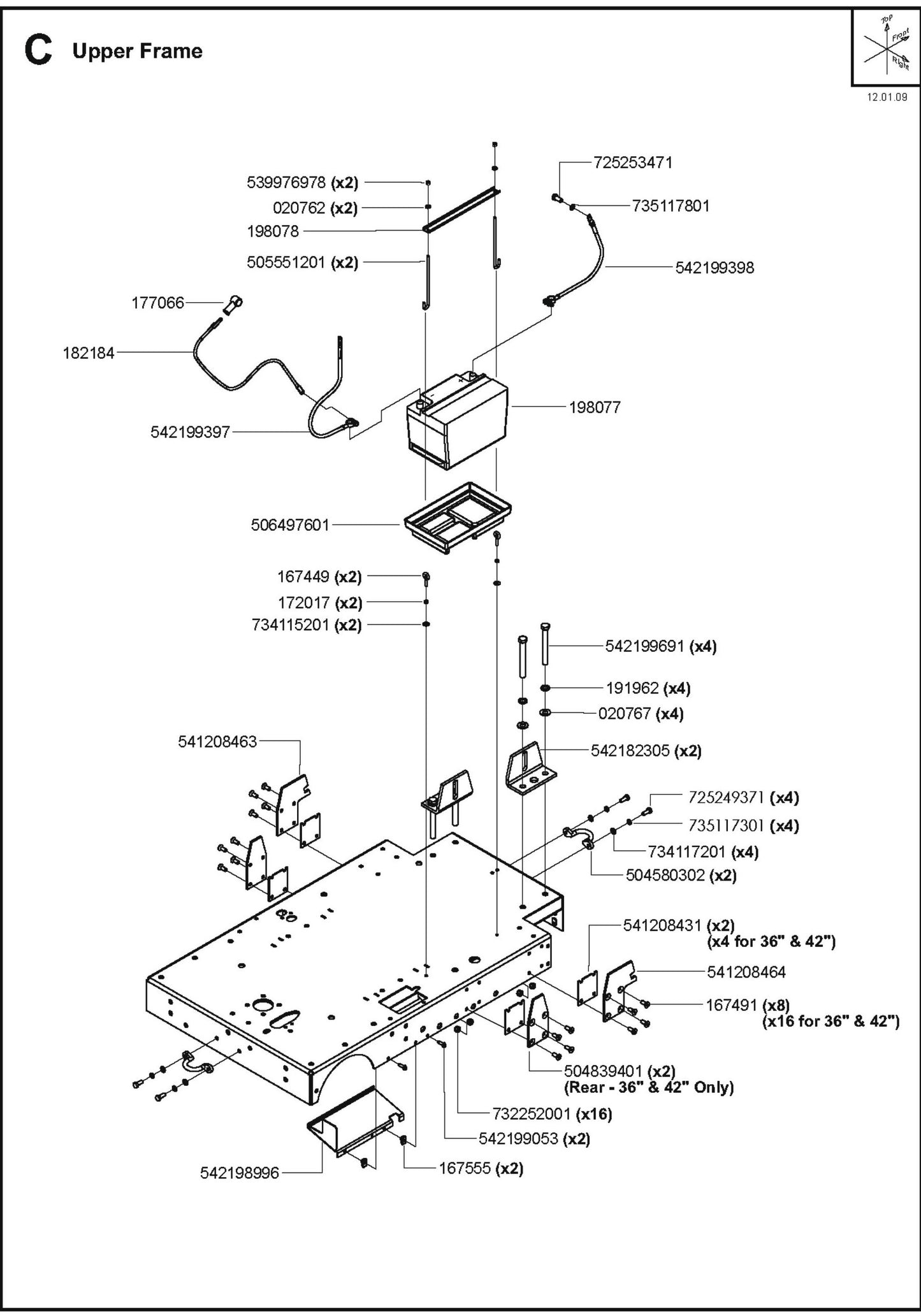 Upper Frame Parts for FS6600 D By Husqvarna