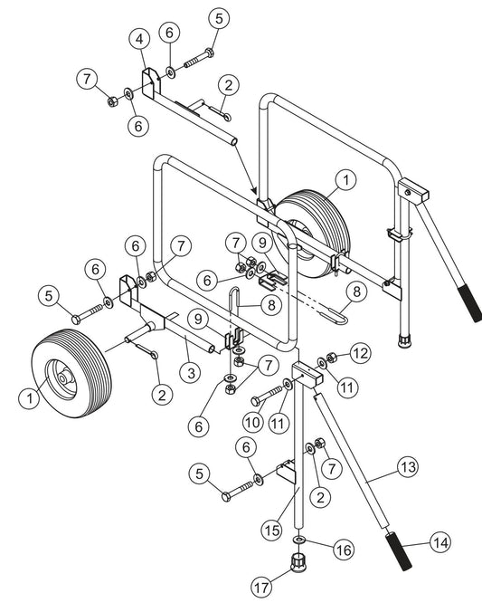 MQ MQD306H UWK Wheel Kit Assembly Parts By Multiquip