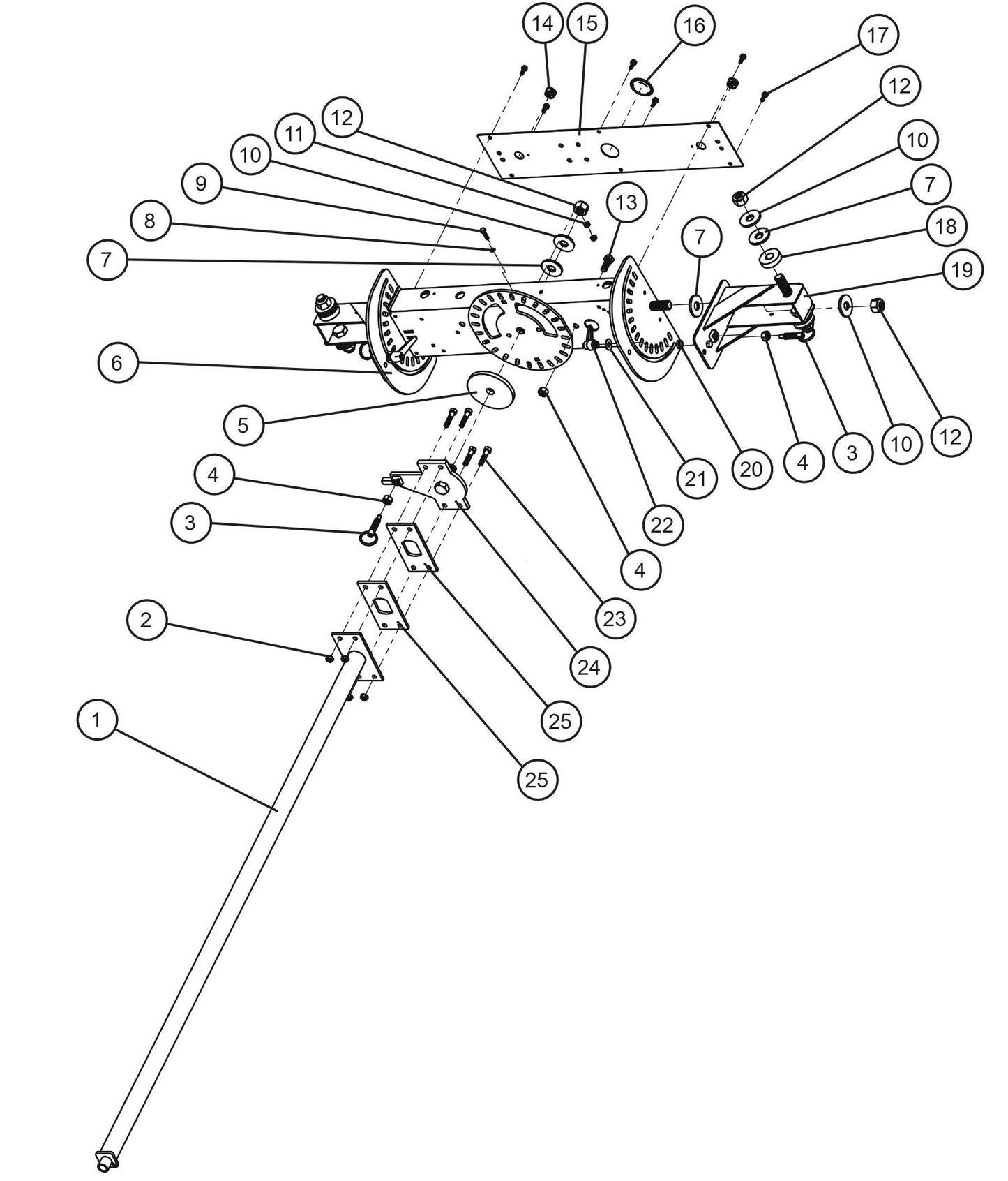 CE V-Series Night Lite Pro II Vertical Light Bar Parts By Allmand