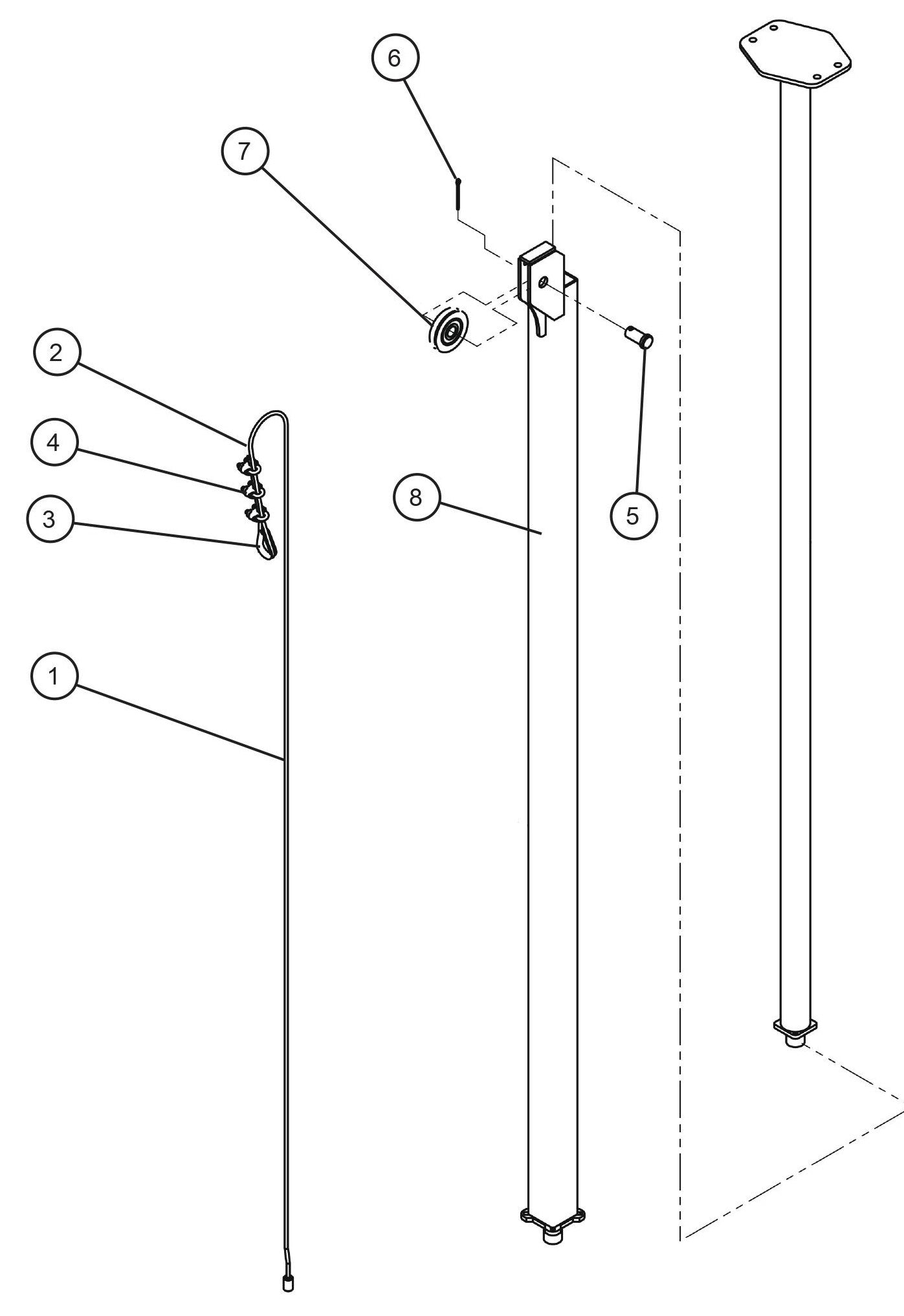 CE V-Series Night Lite Pro II Vertical Tower Components (6 of 6) Parts By Allmand