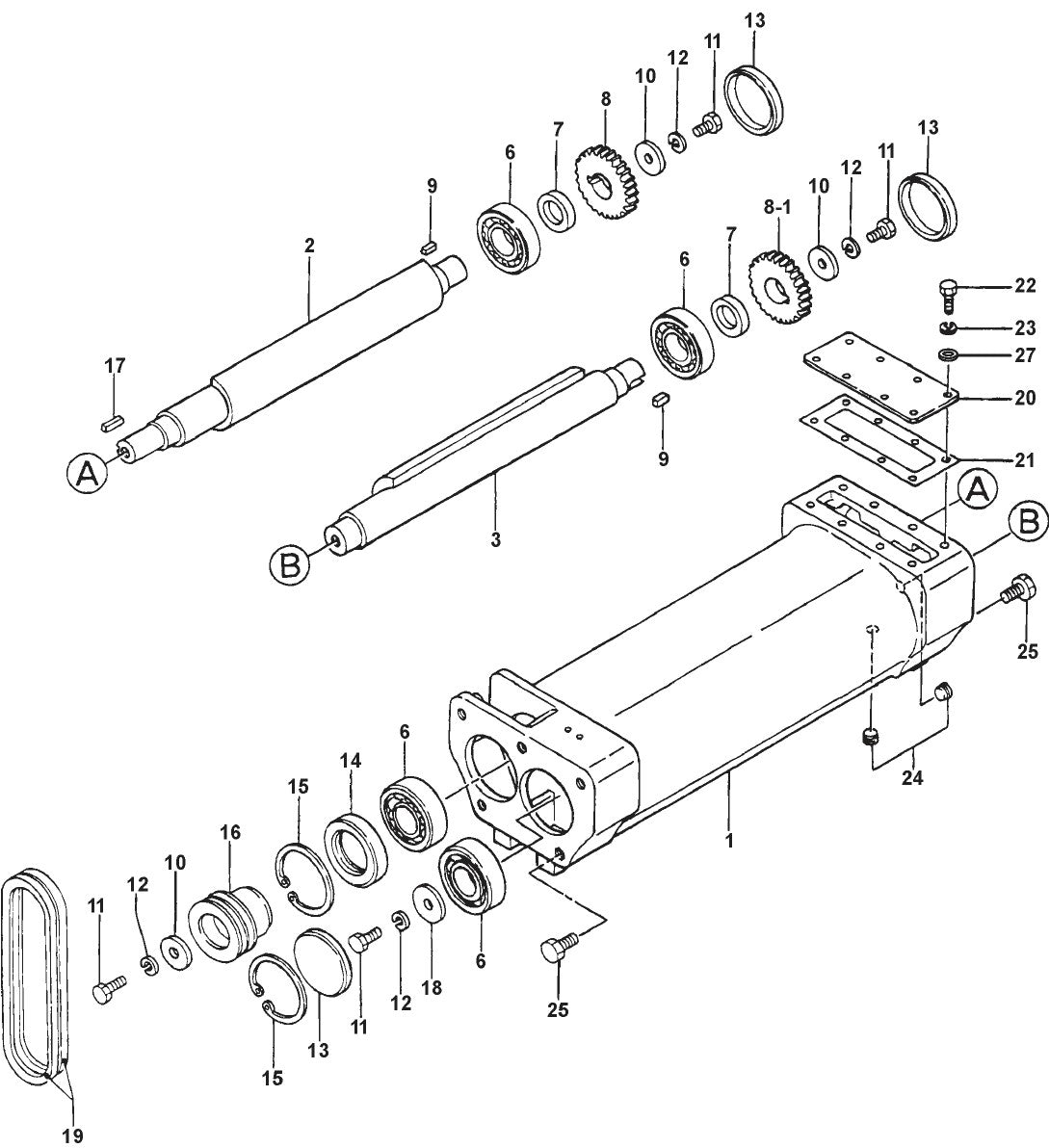 Vibrator Assembly Parts For MRH800DS2 Vibratory Rollers By Multiquip