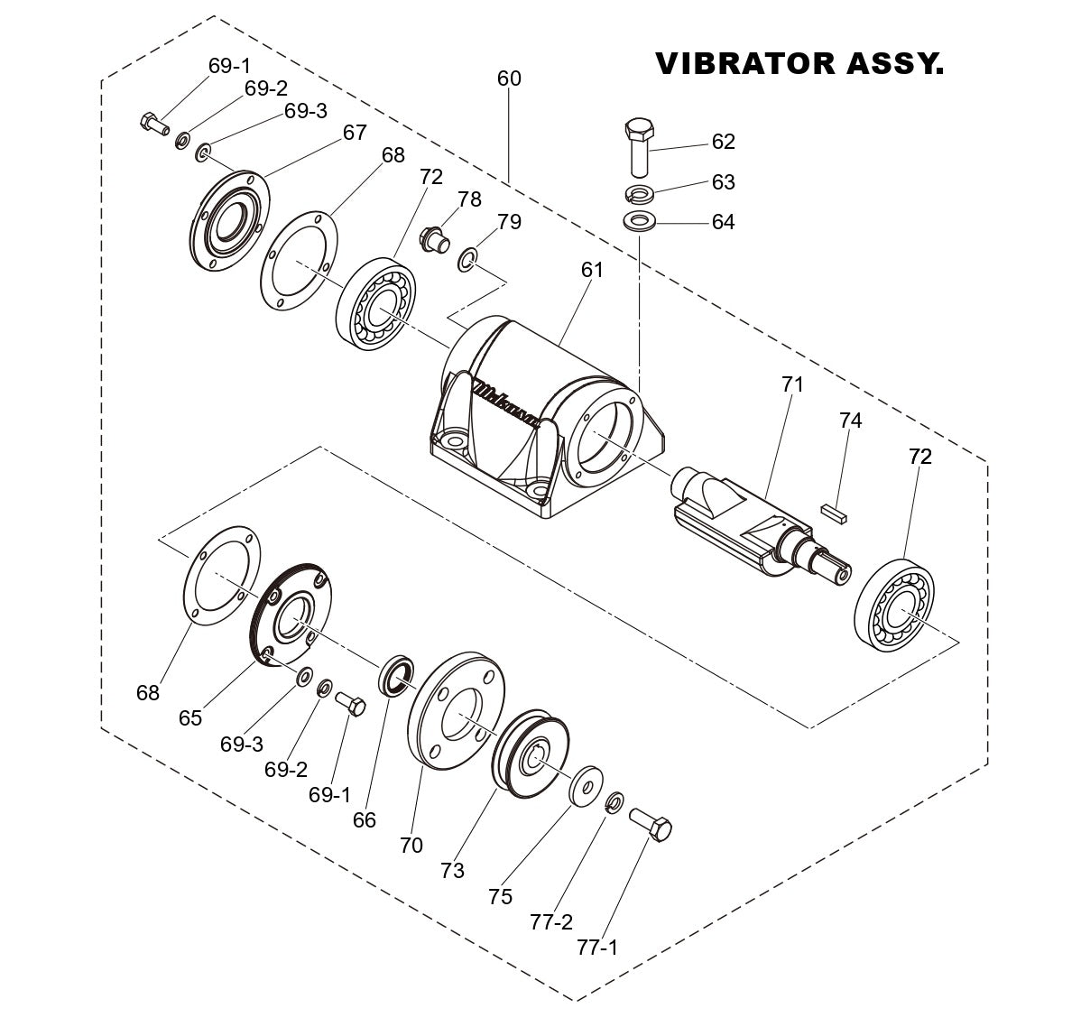 MVC82VGV, MVC82VGVW Vibrator Assembly Parts