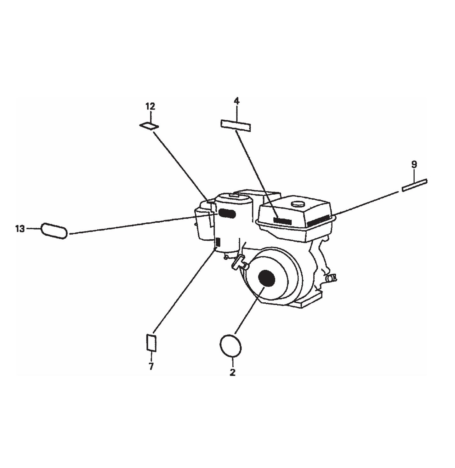 Honda GX390K1QWT2 Engine Labels Assembly Parts For SP2 13H20A SP2 S20H20A By Multiquip