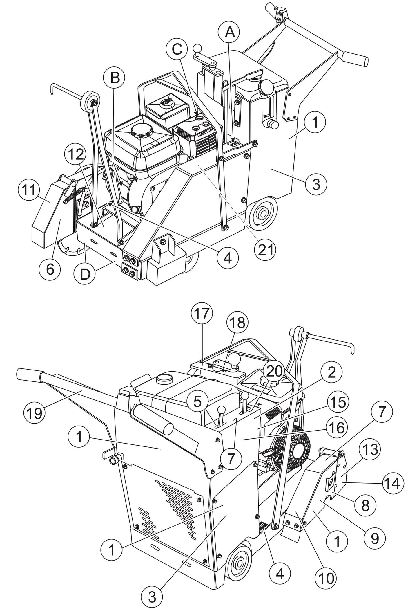 Name Plate And Decals Assembly Parts For SP2 13H20A SP2 S20H20A By Multiquip