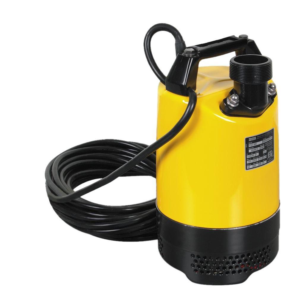 Wacker PSA2500 2 Inch 2/3 HP Submersible Pump with 39.5 feet head, 62.4 GPM