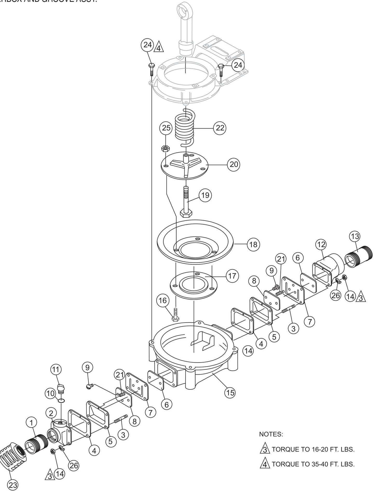 MQ MQD306HA Waterbox And Groove Assembly Parts By Multiquip